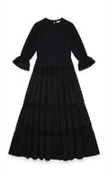 Mervan Yohan Black MIDI Dress