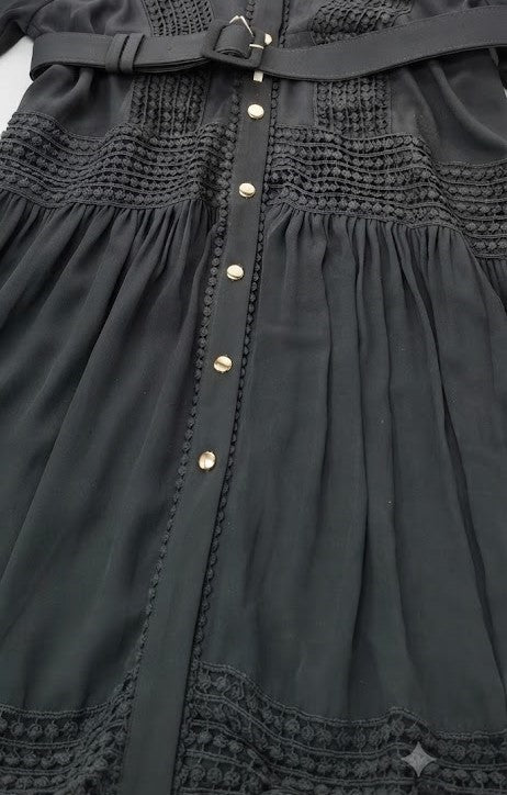 Mervan Yohan All-Black Midi Dress