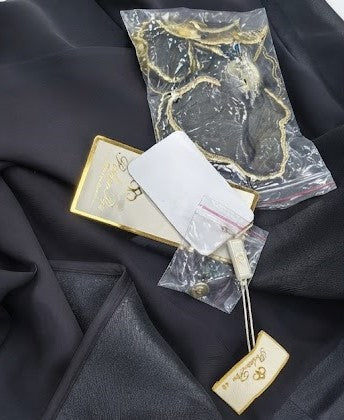 Polen Poe Black & Gold Statement Midi Dress